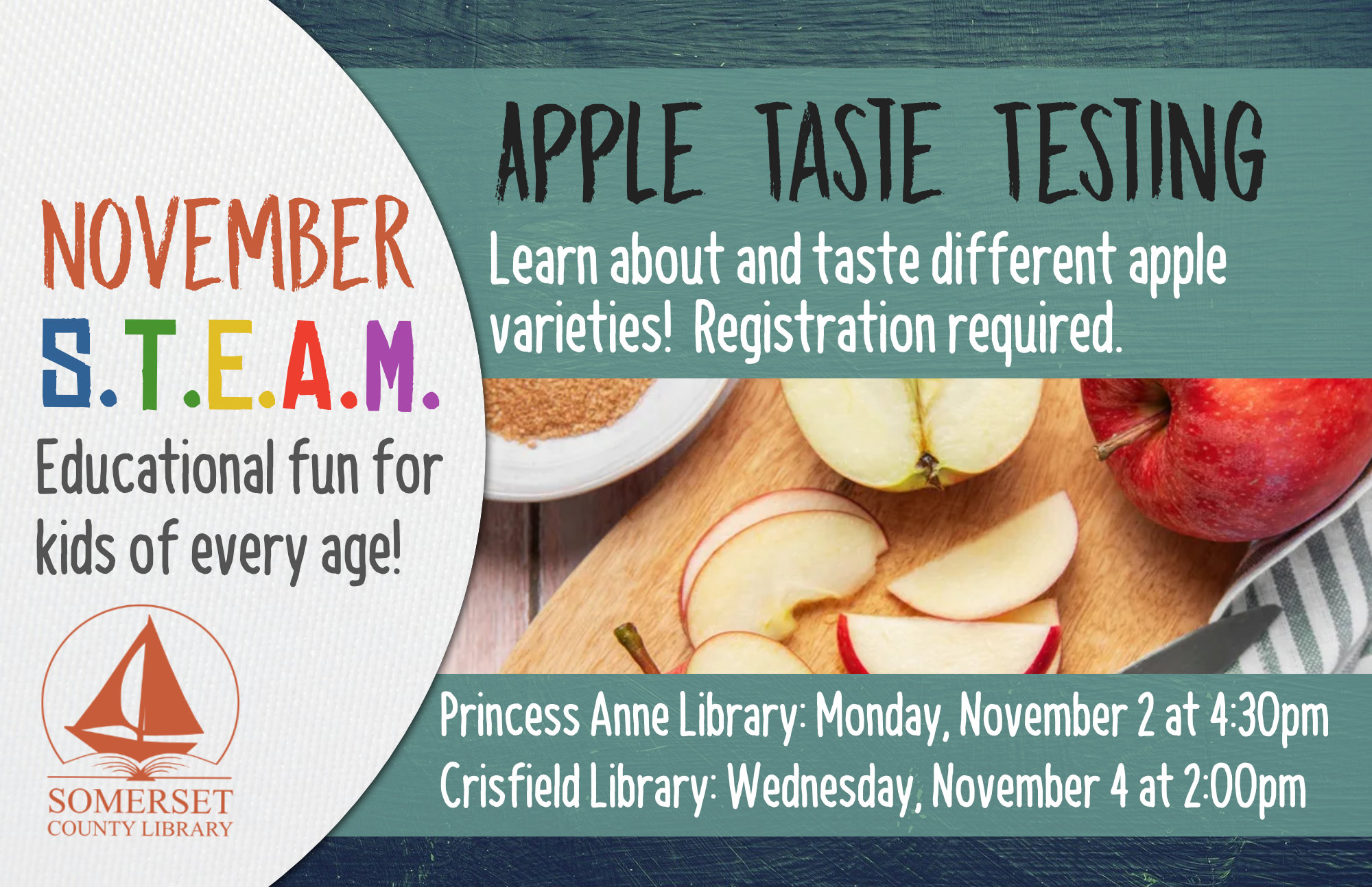 Apple Taste Testing- Learn about and taste different apple varieties!