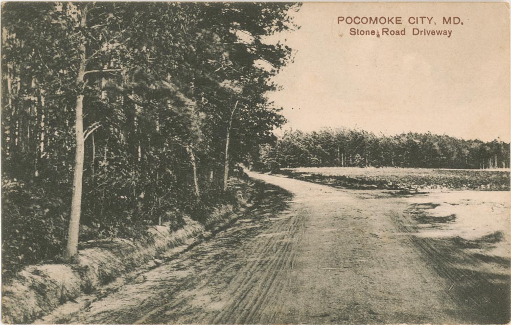Front Side of Post Card, Stone Road Driveway